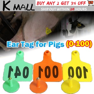 100Pcs Farm Animal Livestock Ear Label Veterinary Sheep Sows Ear Tag Sheep Ear Signage