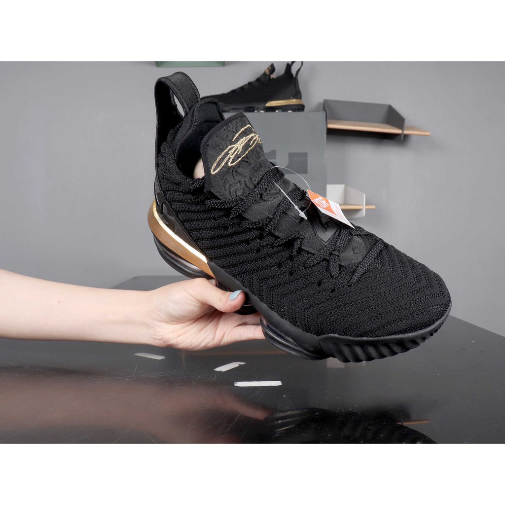 lebron xvi black gold