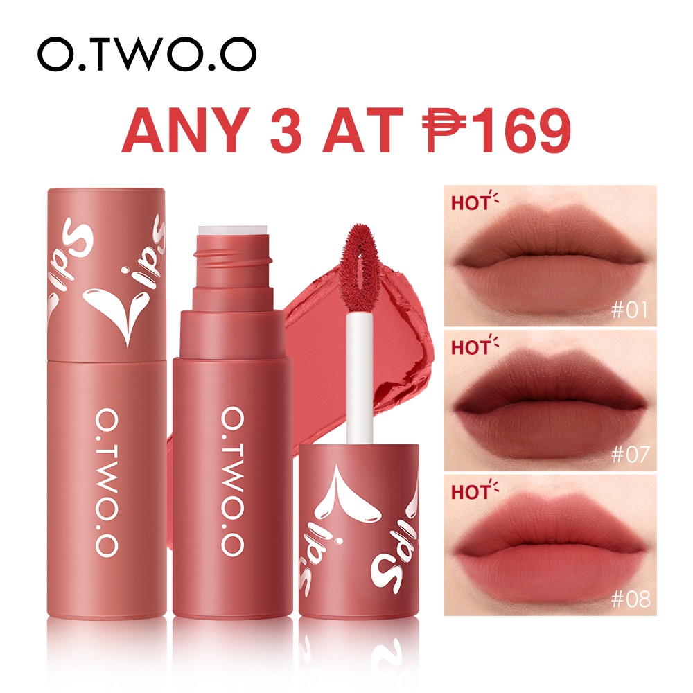 O.TWO.O Velvet Matte Liptint Lip & Cheek Mud Dual-use Lip Clay High ...