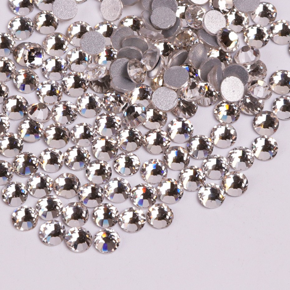 flat back glass beads