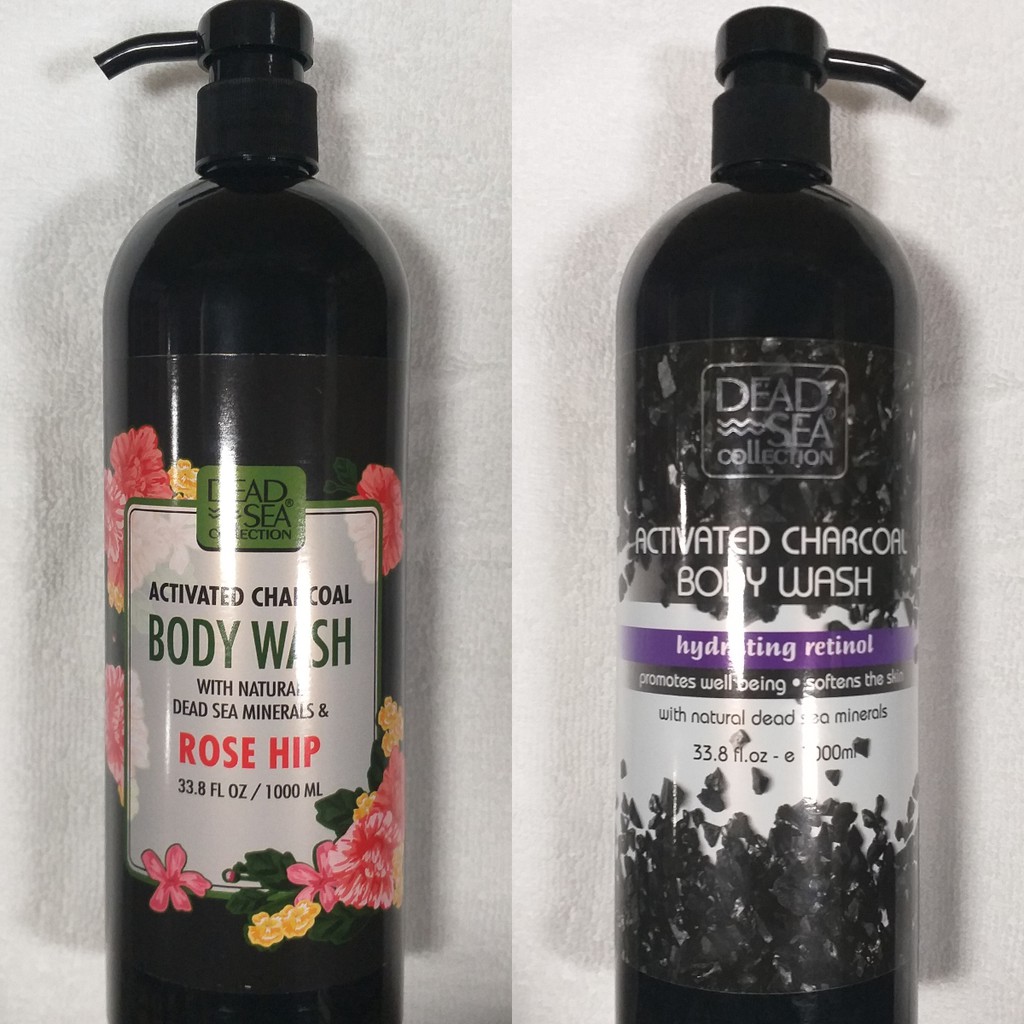 Dead Sea Collection Activated Charcoal Body Wash, 33.8 FL OZ (1000 mL