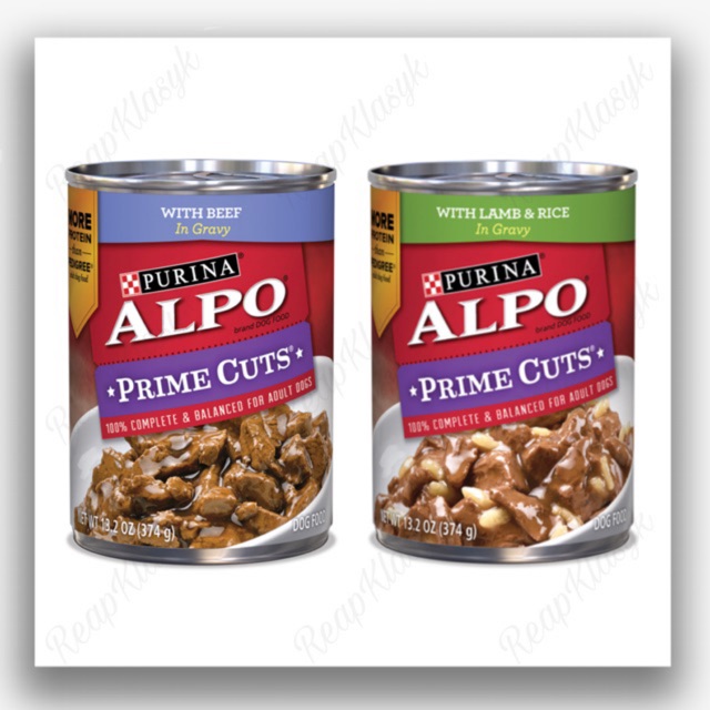 Alpo Wet Prime Cuts Beef, Bacon & Cheese in Gravy Dog Food 13.2 oz. Can