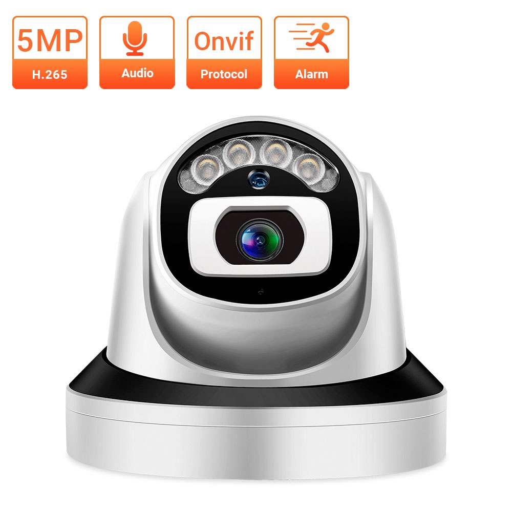 Hamrol 5MP Dome POE IP Camera 3MP Color Night Vision Two-Way Audio 2MP ...