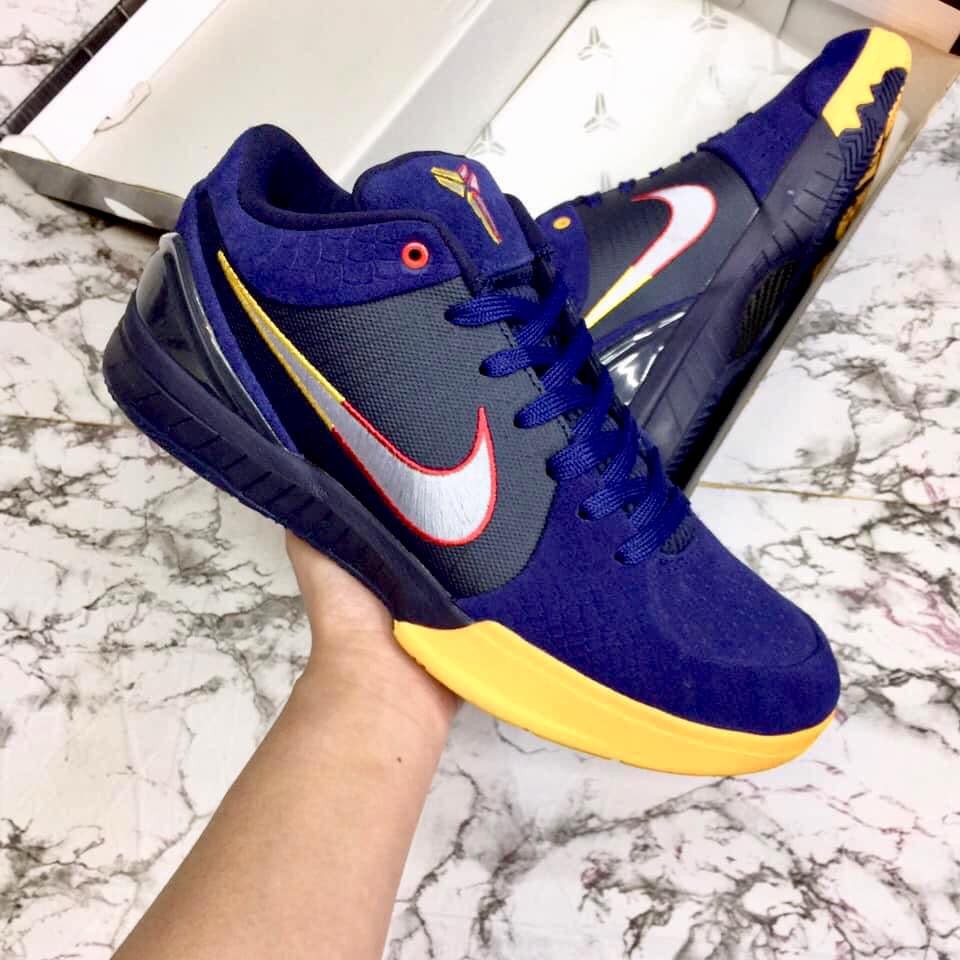 navy and yellow shoes