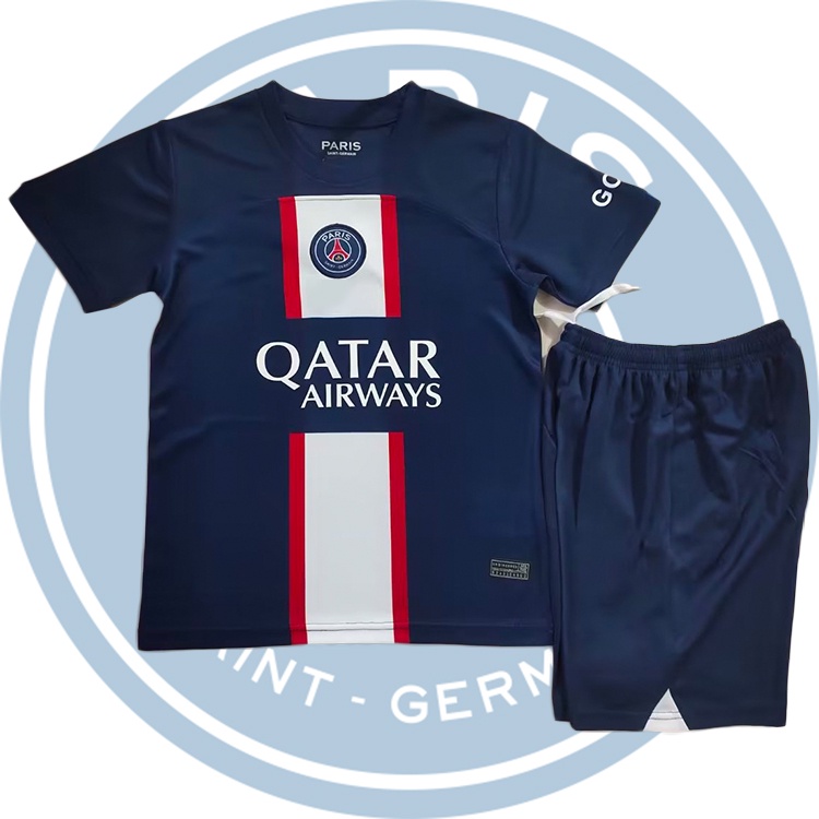 Paris SaintGermain Jersey 22/23 Home Shirt Pants Suit Children Soccer Football Jersey PSG Kids