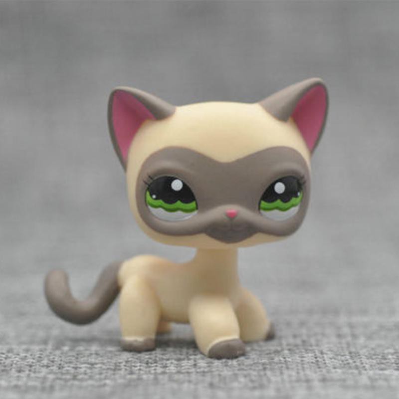 Littlest Pet Shop Toys LPS #1116 Gray Ear Eyeshade Short Hair Kitty Cat Kid Gift 