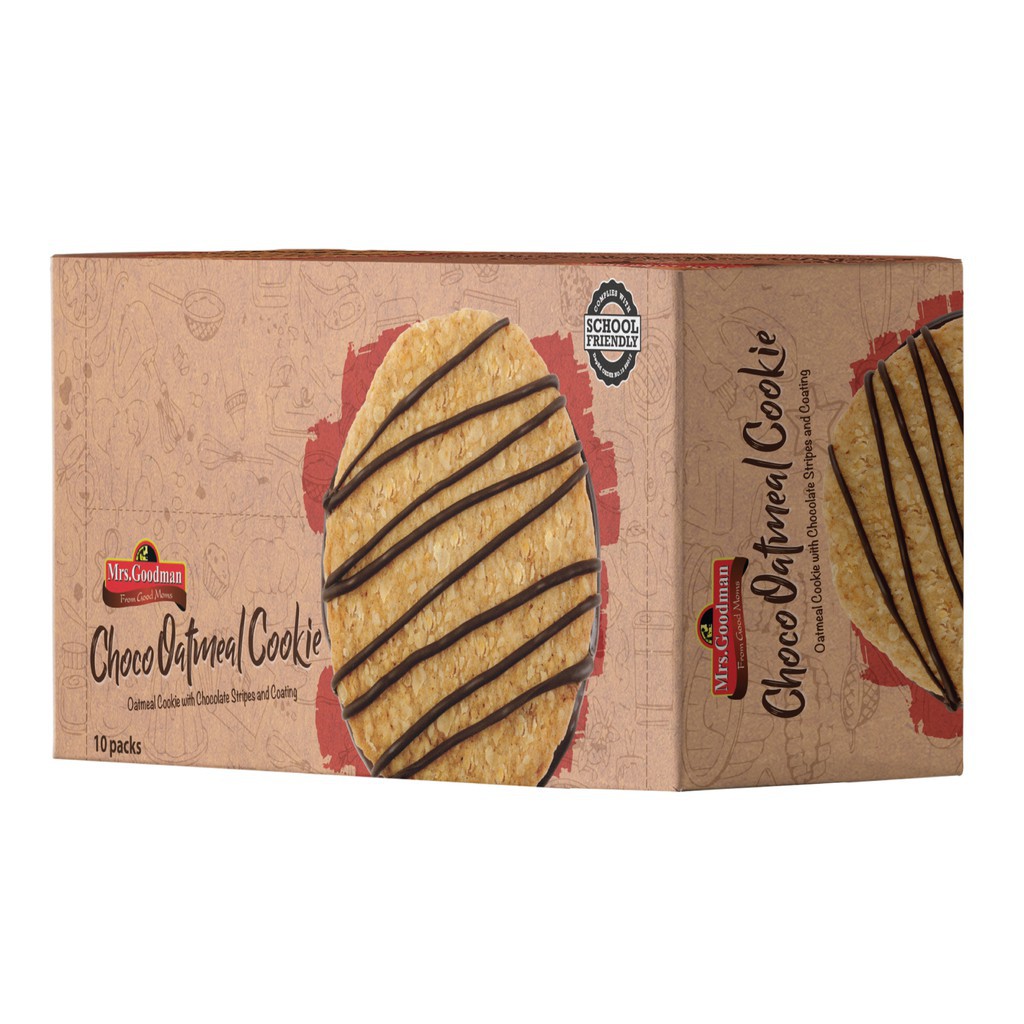 Mrs Goodman Choco Oatmeal Cookies 40g X 10pcs Shopee Philippines