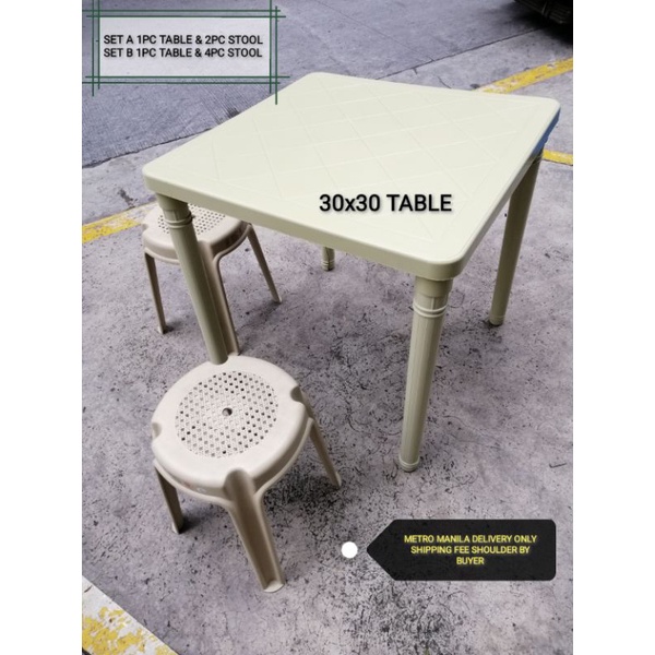 30x30 inch monoblock table mesa adult table (for other logistic, sf not ...