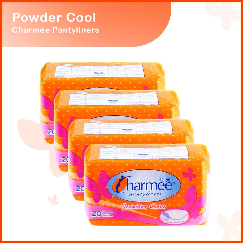 Charmee Pantyliner Powder Cool 20's x 4 Shopee Philippines