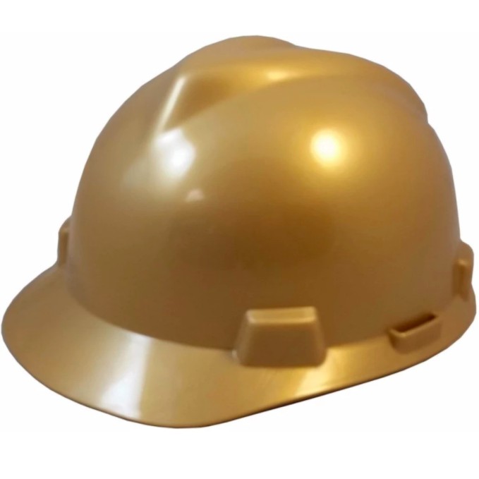 gold hard hat
