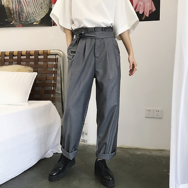 mens high waisted black pants