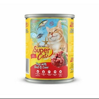 Supercat Wetfood Adult 400g - Tuna with beef & liver