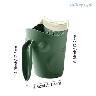 WIT Bath Rinse Cup for Baby Cute Frog Shape Baby Bath Cup Hair Shampoo Rinser for Toddlers Bath Wash Cup Shower Washing #1