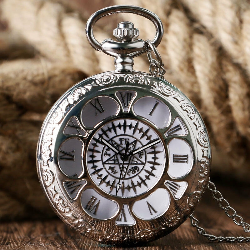 black pocket watch chain