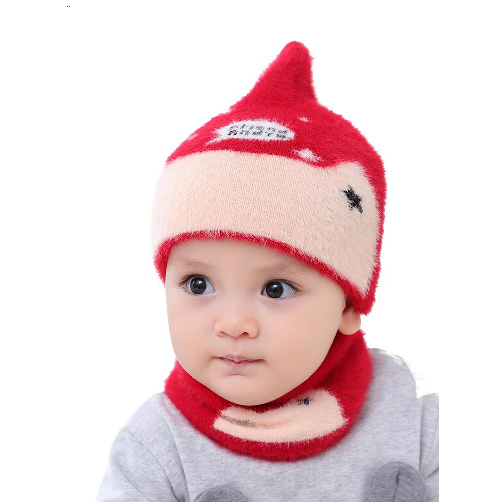 red baby beanie