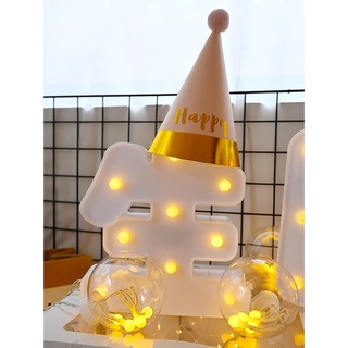 Birthday Party Balloons Girlfriends KTV Decoration Happy Letter Light Set Scene Supplies Trunk Romantic Surprise Creative #1