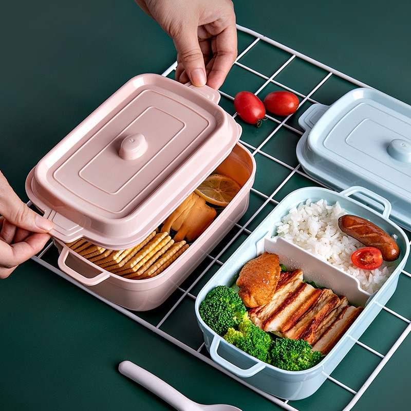 Kitchen square sealed lunch box student single layer lunch box lunch