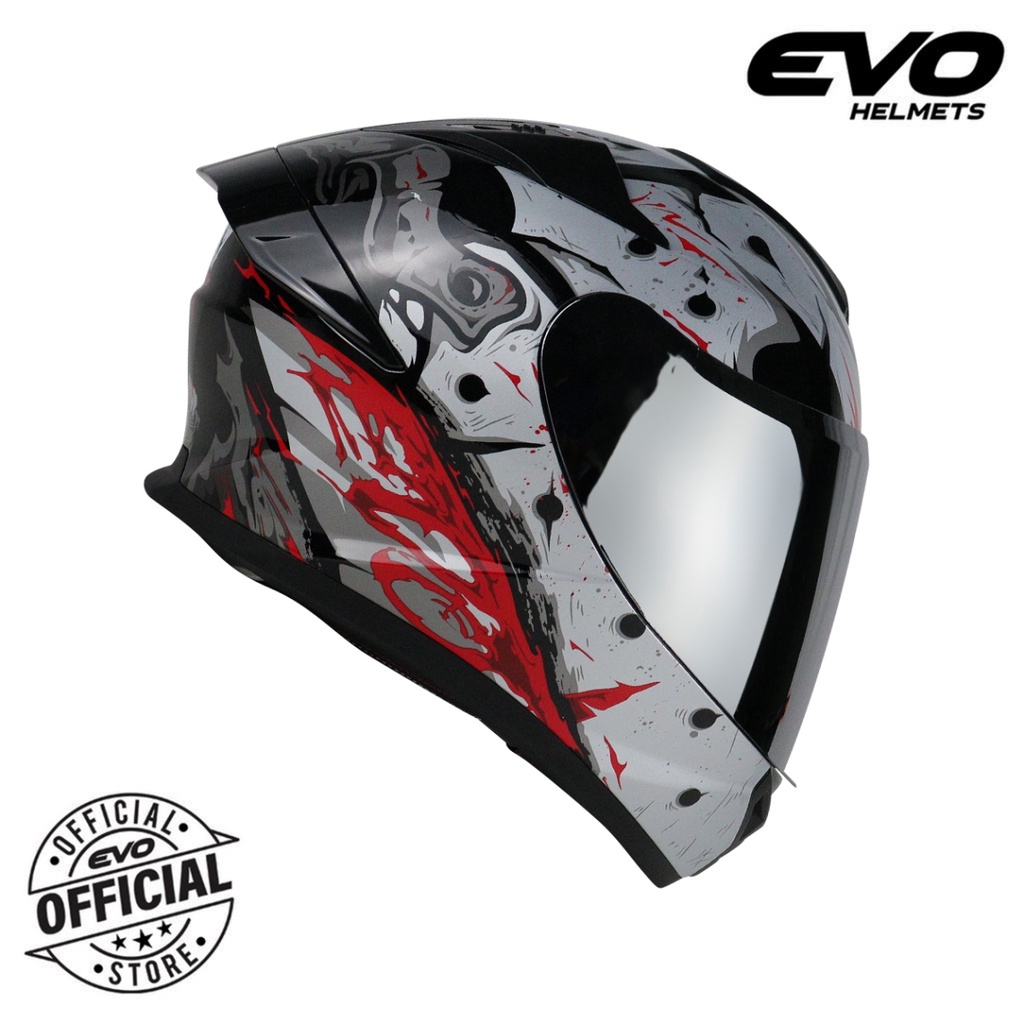 EVO Svx02 Judgement Day Full Face Dual Visor Helmet Shopee Philippines