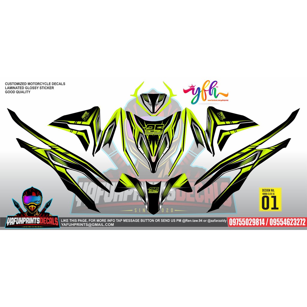 Honda Click 125/150 Game Changer v2 Decals | Shopee Philippines