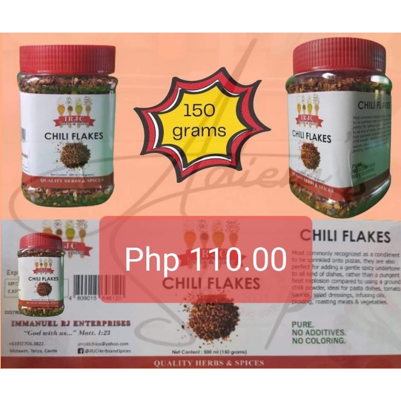 CHILI FLAKES IN JAR (150g) Shopee Philippines