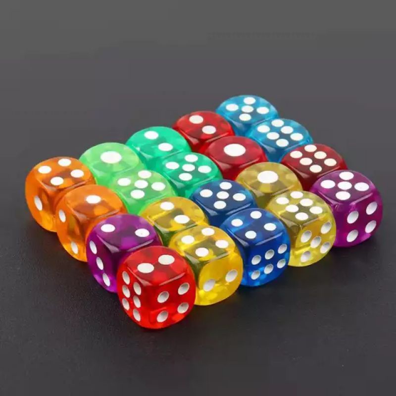 1PC/5pcs acrylic Colored dice good quality for board games | Shopee ...