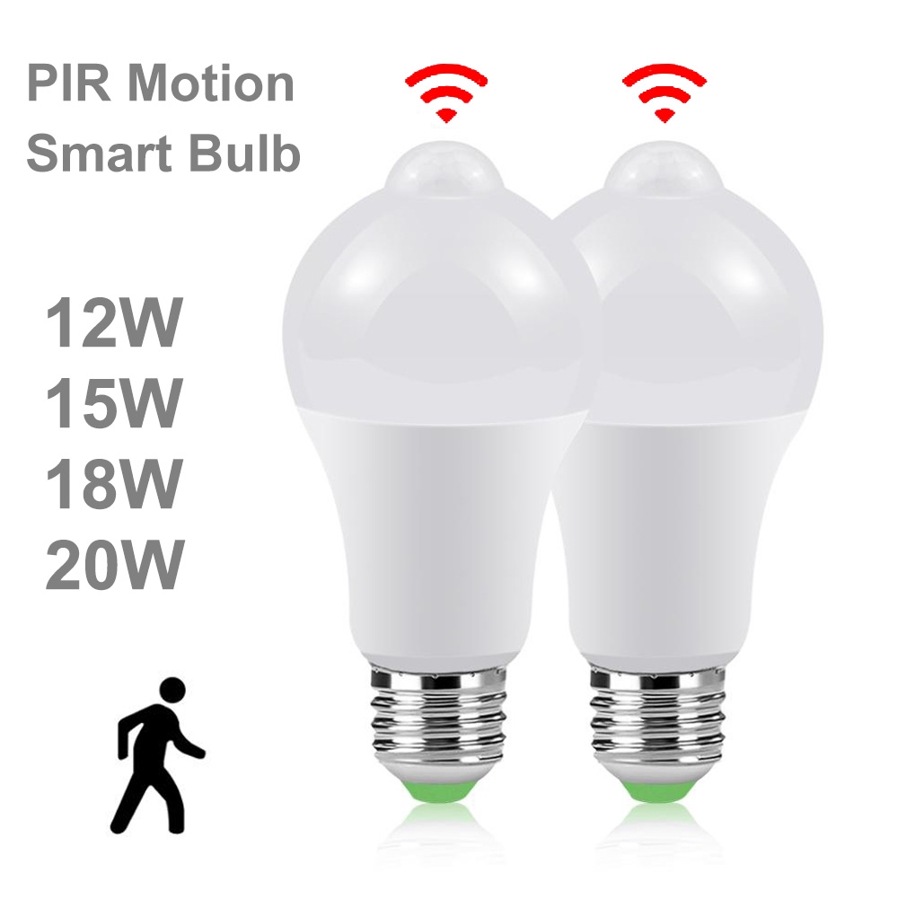 E27 9w Led Night Light Bulb Smart Pir, Motion Sensor Light Bulb For Bathroom
