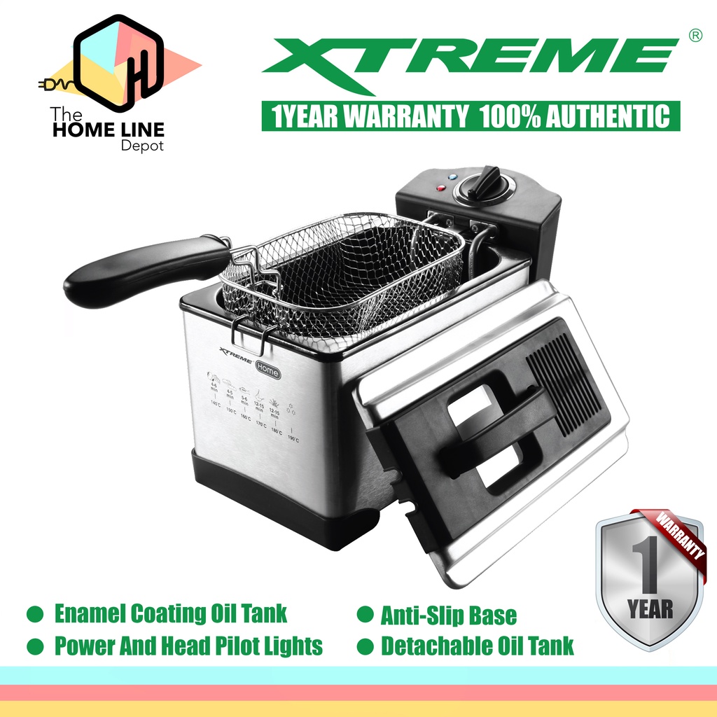 XTREME HOME Deep Fryer 3.5L XHDFDL35 Shopee Philippines