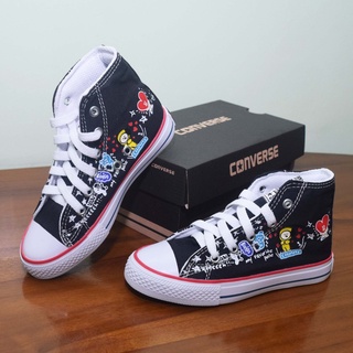 ¤▥◆Girls And Boys Shoes sneaker Strap BTs ARMY Korean fashion Models Of Children's Shoes Aged 4.5,6,8,9,9,10 Years Old K #2