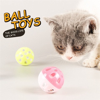 ZANIX. Cats Balls With Bell Ring Playing Chew Rattle Interactive Toys Cat Training Toy(Random Color)