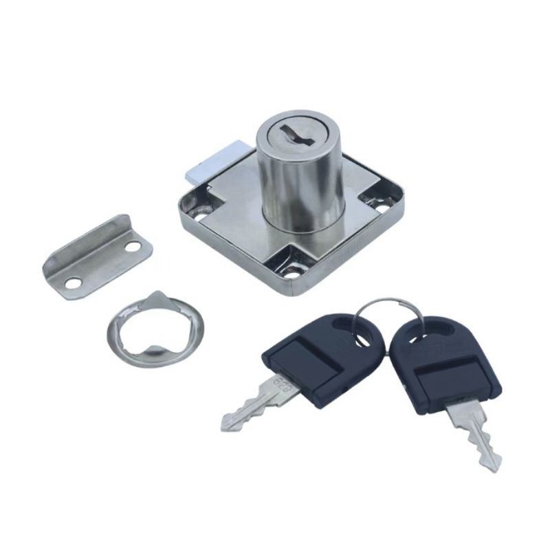 Drawer lock lock black and silver material 13622 16mm Shopee