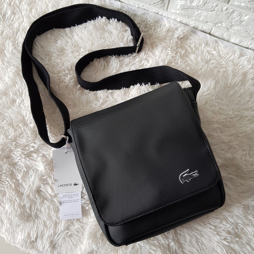 lacoste men's classic crossover bag