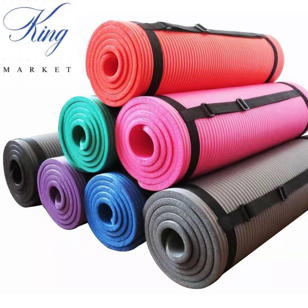 Yoga Mat 10mm Extra Thick high density antitar exercise With Carrying Strap !! Shopee Philippines