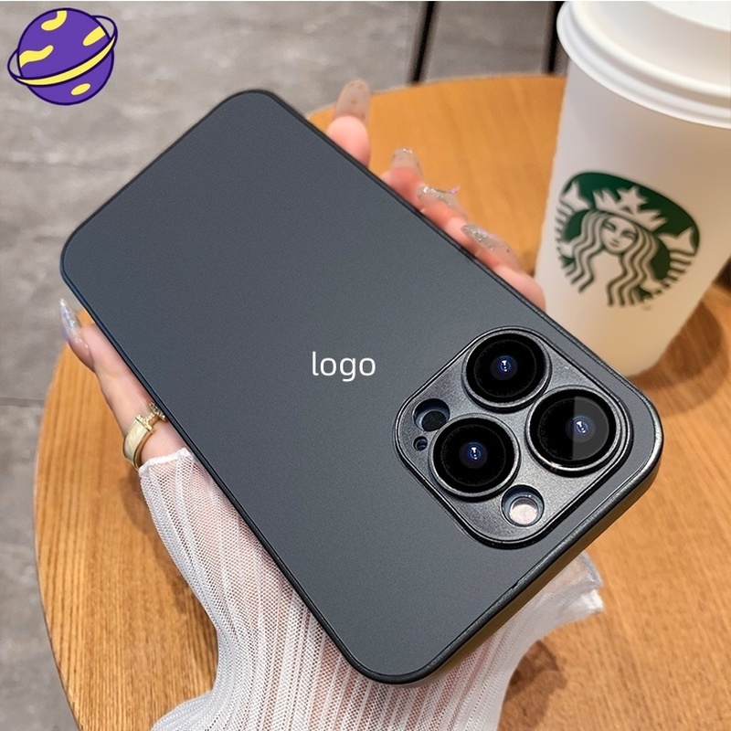 Frosted Glass Case with Lens Film Compatible for iPhone 11 12 13 Pro