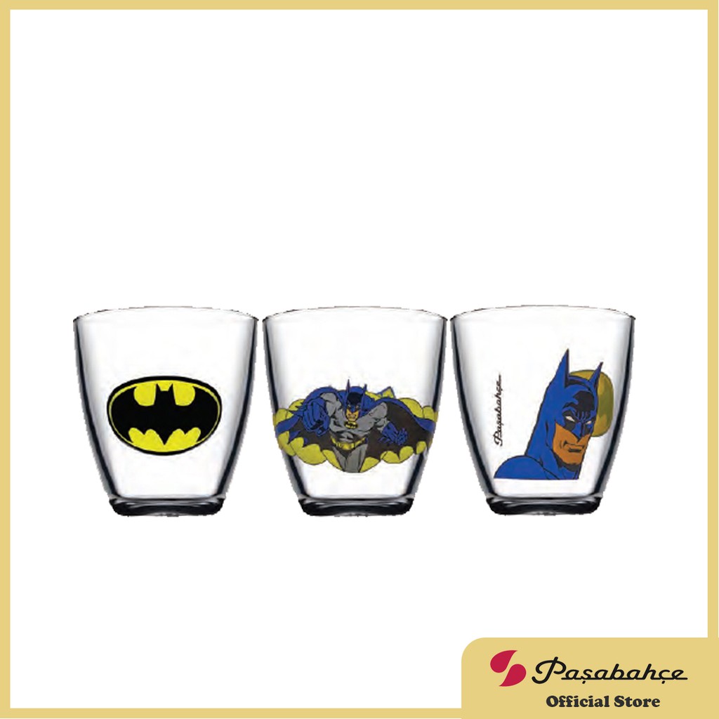 Pasabahce Workshop DC Comics Batman Clear Glass Mug Set Collectible 