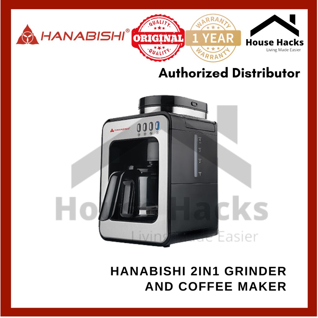 Hanabishi Grinder and Coffee Maker 2in1 (House Hacks) Shopee