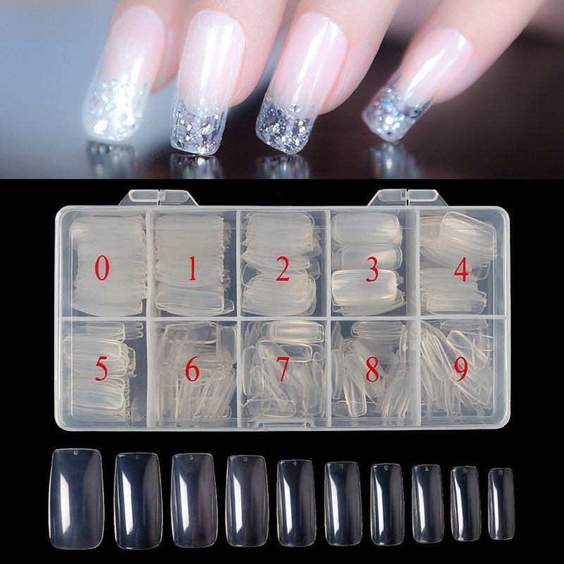 500pcs Box Nail Tips Half Cover Fake False French Nail Art Artificial Acrylic Gel Uv Manicure Set Diy Clear Natural Pure White Shopee Philippines