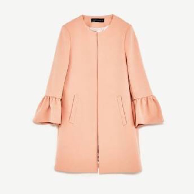 blush coat zara