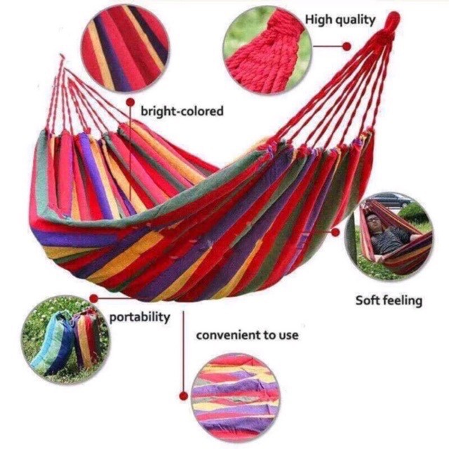 Portable Cotton Rope Outdoor Hammock Duyan Camping Hammocks Leisure