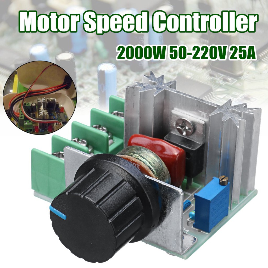 2pcs 50V-220V 25A 2000W DC Motor Speed Control PWM Controller