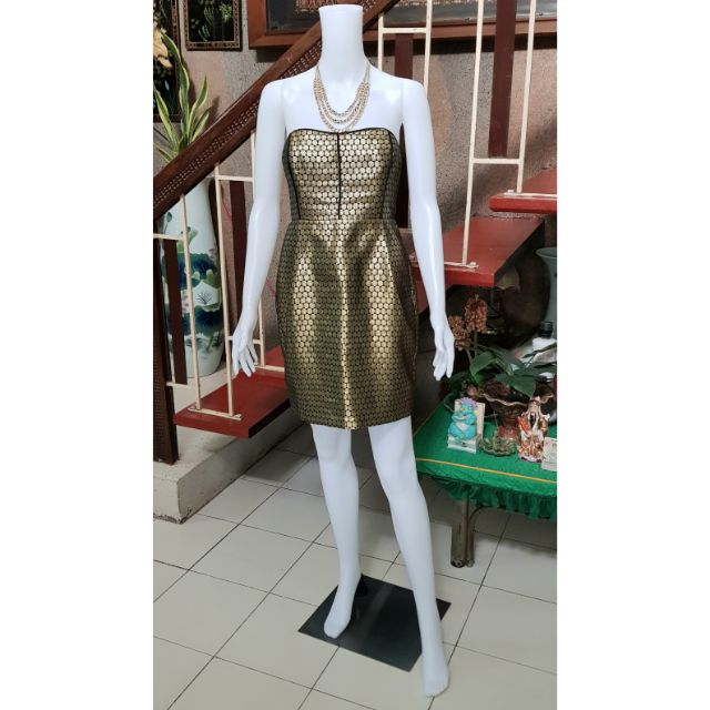 marks and spencer gold dress