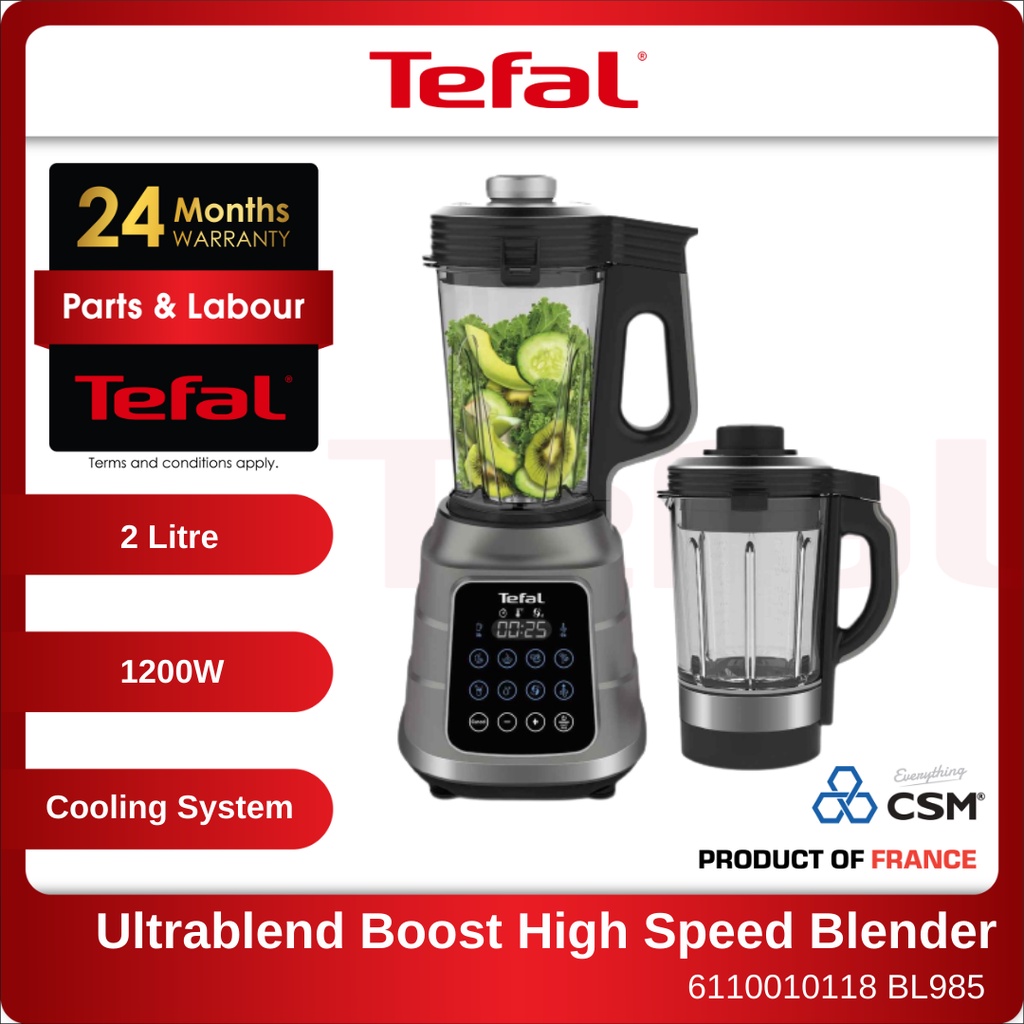 TEFAL High Speed Blender Vacuum Glass Ultrablend Boost BL985 Juice