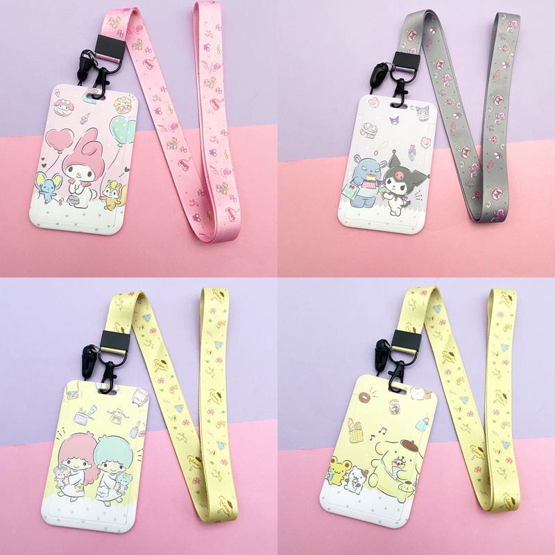 Cute Hello Kitty Cinnamoroll Sanrio Photocard Holder with Lanyard Bus ...