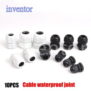 Actopus 10PCS Cable Gland PG7 Water proof Metal Joint Connector for 3 to 6.5mm 