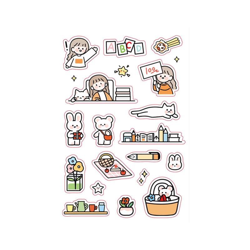 Miuly Cute Stickers Cartoon Stickers Pocket DIY Decorative Small Patterns |  Shopee Philippines
