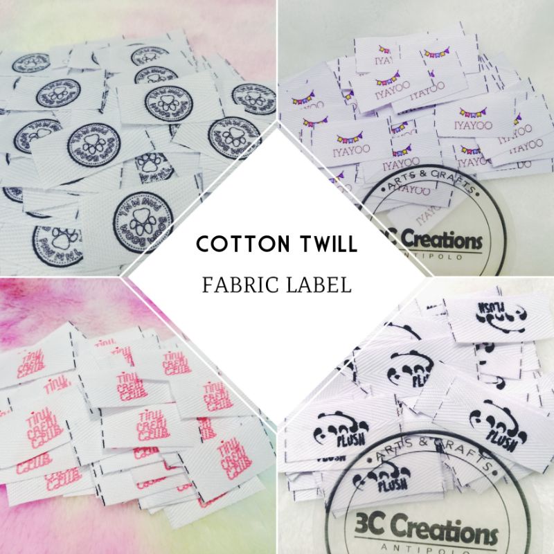 Cotton Twill Fabric Label Permanent Print Etiketa Shopee Philippines