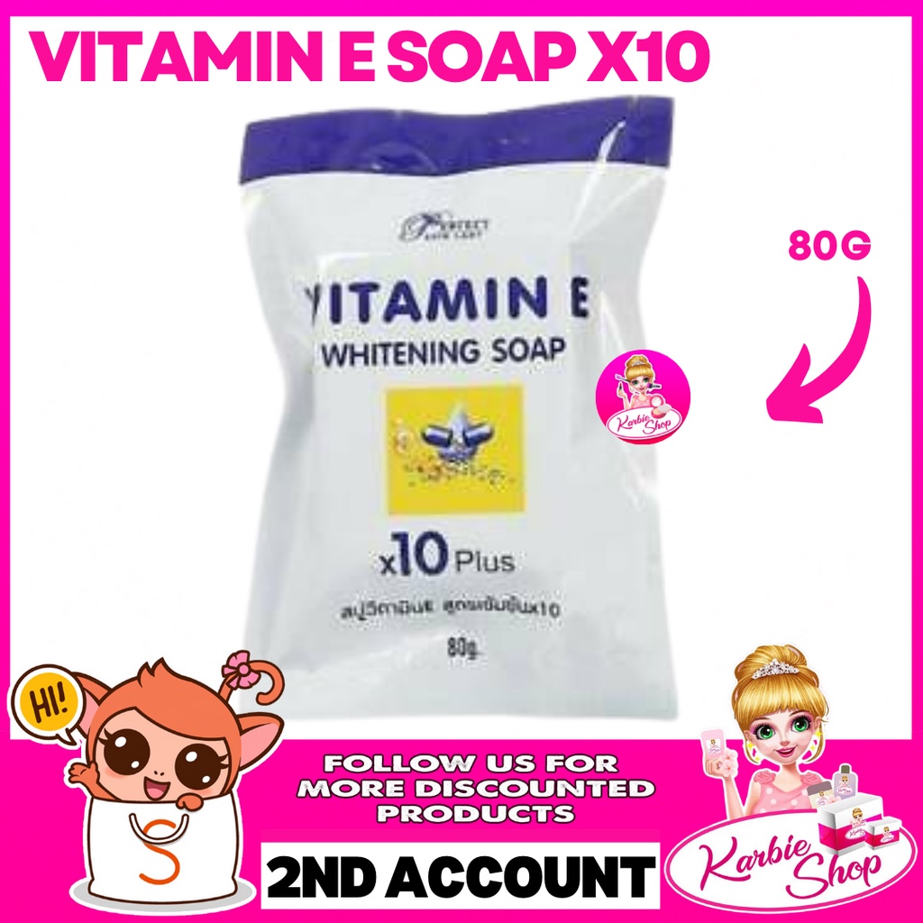 Legit Perfect Skin Lady Vitamin E Whitening Soap x10 plus 80g