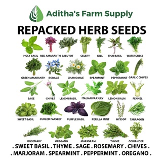 AFS Repacked Herb Seeds: Parsley, Basil, Marjoram, Rosemary, Peppermint, Spearmint, Sage, Dill, etc.