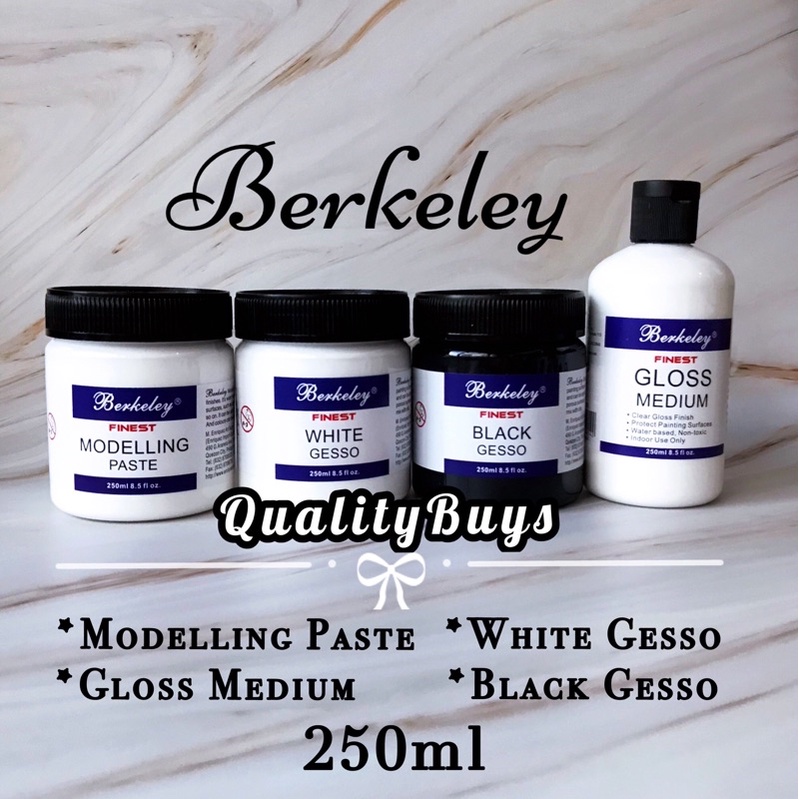 Berkeley Gloss Medium / Berkeley White Gesso / Berkeley Black Gesso