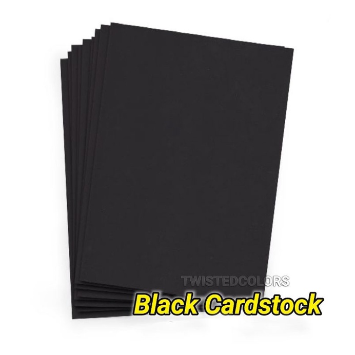 25Pcs 50Pcs Black Cardstock 160 Gsm or 200 Gsm A4 Size Scrapbook Black ...