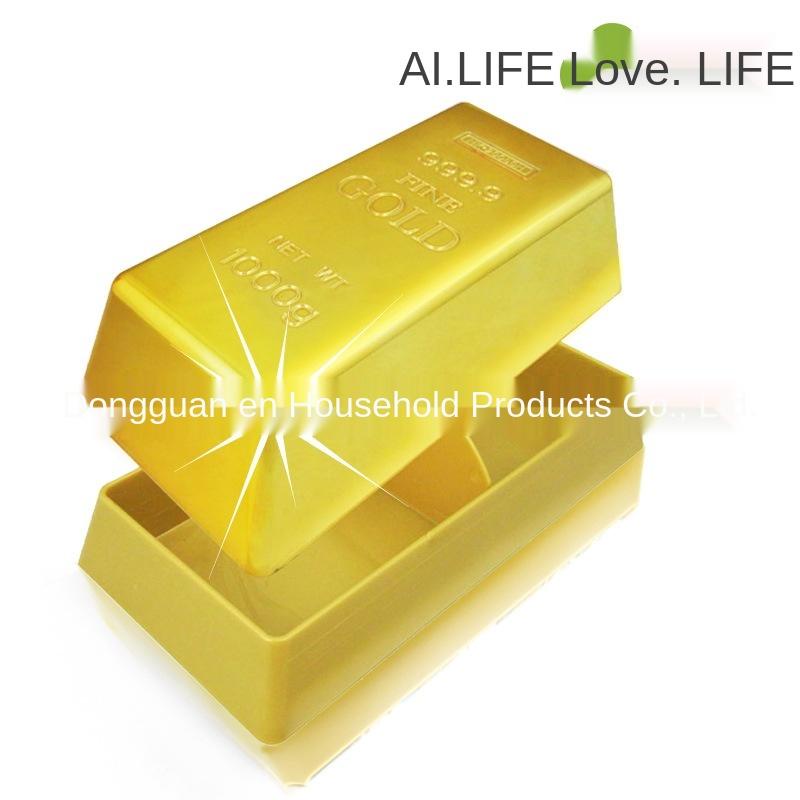 Brics home gold ornaments business card box gold bar storage box